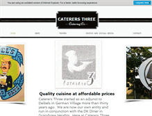 Tablet Screenshot of caterersthree.com